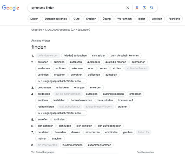 Synonyme finden online und offline Ratgeber