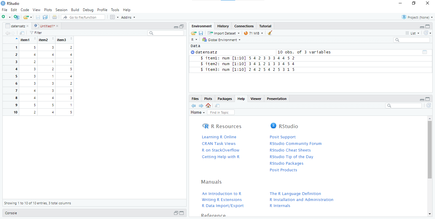 Berechnung und Transformation von Variablen in RStudio